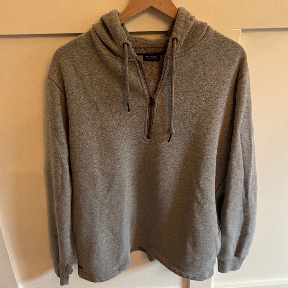 Buffalo - Grey 1/2 Zip sweatshirt - MensL